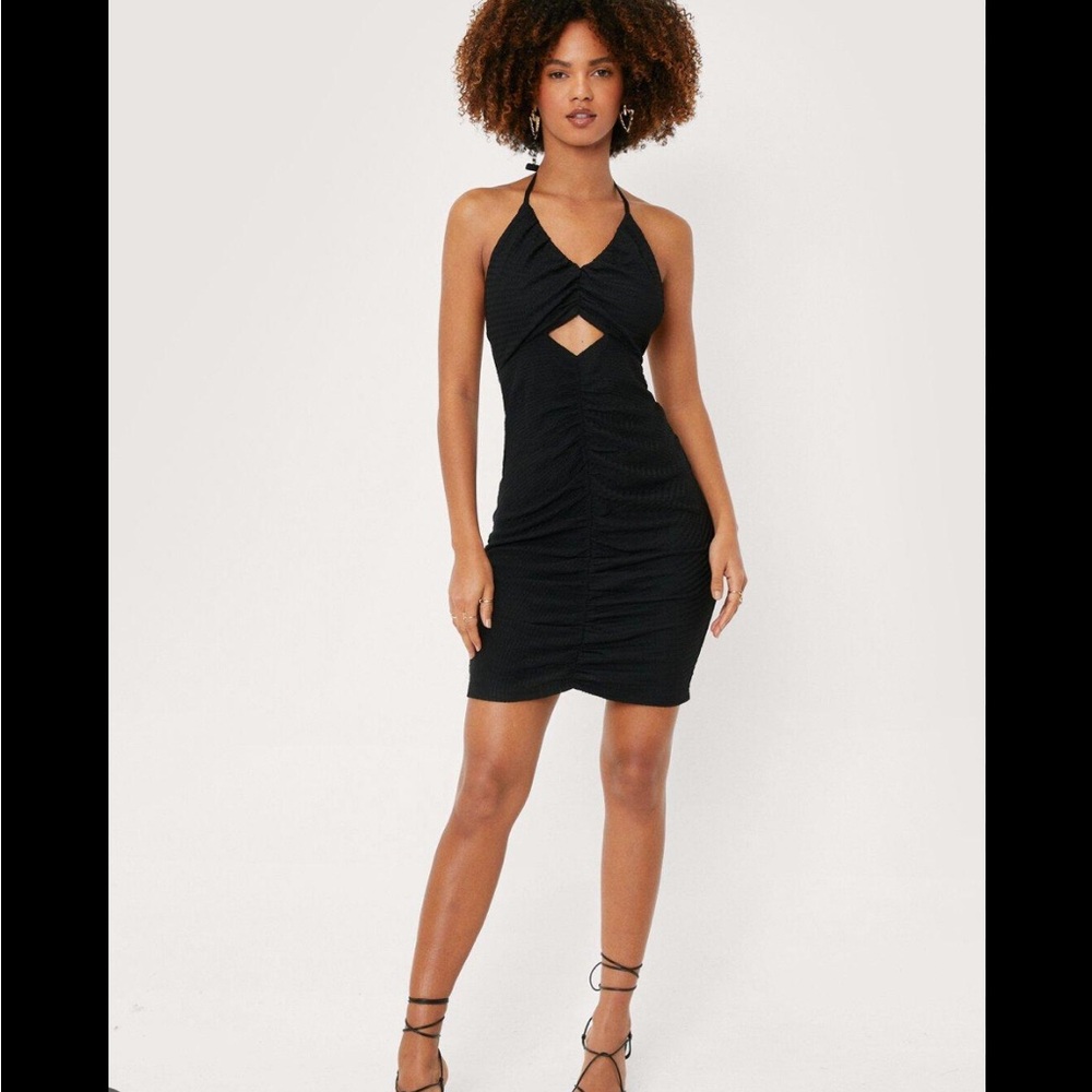 Nasty Gal Lilac Ruched Mini Dress